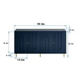 thumbnail image 4 of 59.8" Sideboard Buffet Storage Cabinet With 4 Doors, Metal Legs, Adjustable Shelves Wooden Cabinet, Buffet Server Cabinet For Kitchen, Bedroom, 4 of 8