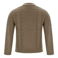 thumbnail image 5 of Miluxas Women Cable Knit Vintage Chunky Sweater Loose Casual Knitted Sweater Unisex Woven Crewneck Knitted Top Khaki 14(XXXL), 5 of 6