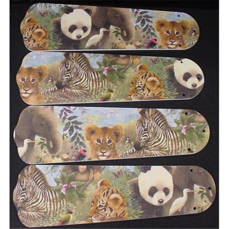 Ceiling Fan Designers 42set Kids Bselz Baby Safari Elephant Lion Zebra 42 In Ceiling Fan Blades Only