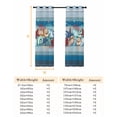 thumbnail image 6 of Fsddascl Blue Starfish Beach Blackout Curtains for Bedroom/Living Room, Thermal Insulated Kitchen Curtains, Summer Conch Coral Coastal Wood Grain Grommet Darkening Window Treatment Drapes 52"x72"x2, 6 of 6