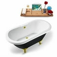 thumbnail image 2 of 59" Streamline N1120GLD-GLD Clawfoot Tub and Tray With External Drain, 2 of 8