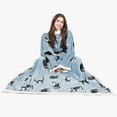 thumbnail image 2 of Microplush Sherpa Blanket with Sleeves for Women and Men, 2 of 7