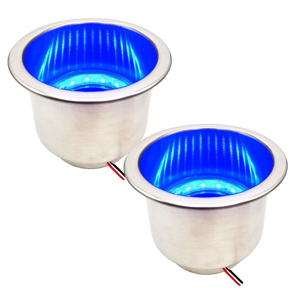 EASYEAH LED Cup HolderBoat Cup HolderStainless Steel Cup Drink Holder
