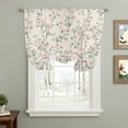 thumbnail image 2 of Spring Floral Balloon Curtains for Bedroom/Front Door/Bathroom, Watercolor Flowers Leaves Tree Branches Beige Tie Up Curtains 63 Inch Length Kitchen Curtains Shades for Windows 46"x63", 2 of 8
