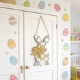 thumbnail image 6 of QuanTara Easter Wooden Hanging Decor, 11.1x8.07in Multicolor Rabbits Chick Egg Ornaments with Jute Cord, Wooden Wall Door Window Hanging Sign for Home Spring Party Decor, 6 of 6