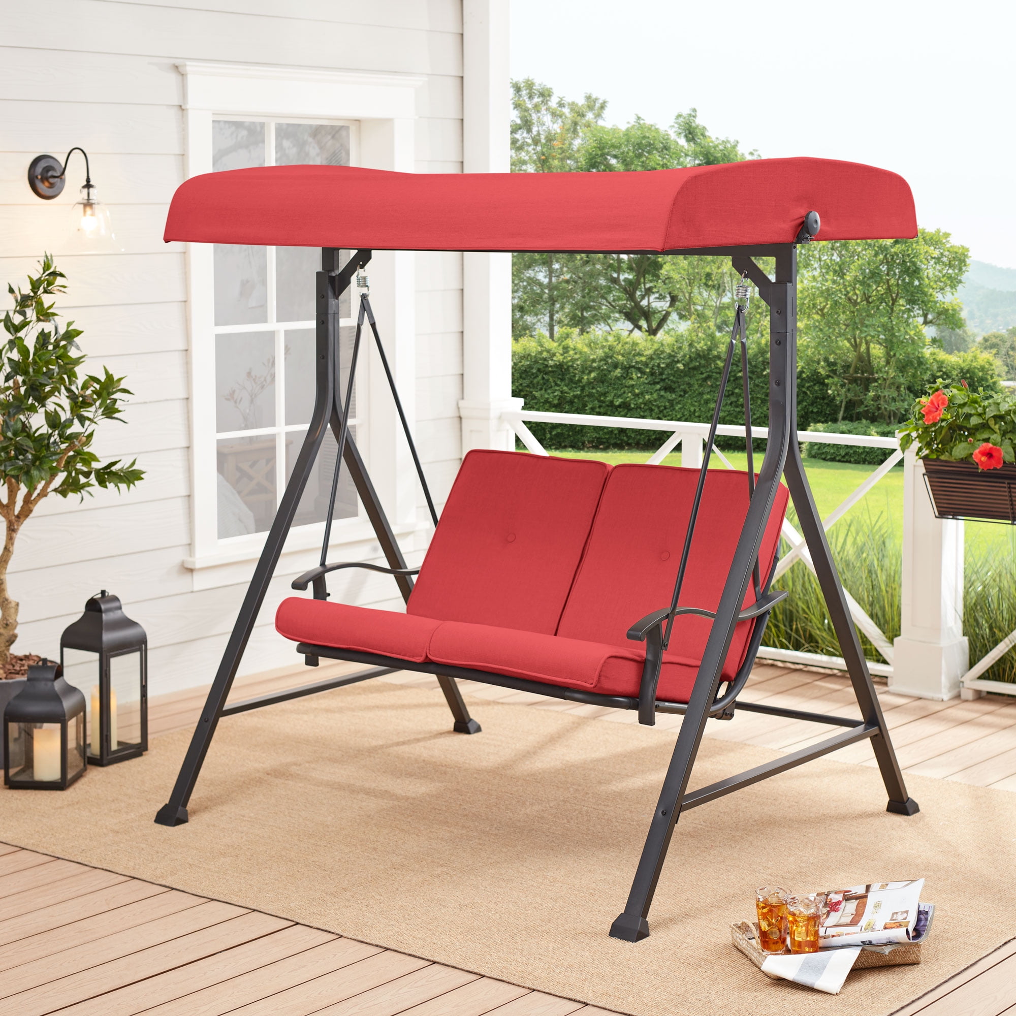 Details about   Lonabr 3-Person Outdoor Swing Chair Adjustable Canopy Hammock Seats Patio Porch 