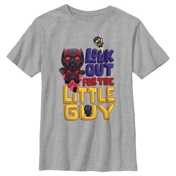 Boy's Ant-Man and the Wasp: Quantumania Look Out for the Little Guy Graphic Tee Athletic Heather Medium