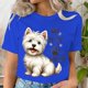 thumbnail image 4 of Camiseta con citas de razas de perros bonitos de My Bestie Is A Westie, camiseta divertida con estampado de patas de perro para mujer, regalo para amantes de los animales de dibujos animados, camiseta, 4 of 4