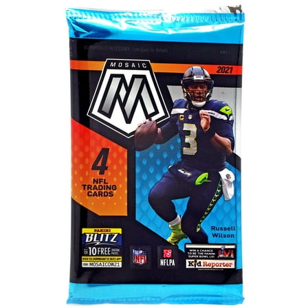 NFL Panini 2021 Mosaic Football Trading Card BLASTER Pack (4 Cards)