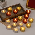 thumbnail image 3 of 12 Pack Battery Operated Tea Light Candles Flickering Flameless LED Candle Lights Realistic Wicks Tabletop Lamp Decoration, 3 of 7