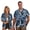 Hawaiian Plumeria, variant on Garronmavis Blue Polynesian Matching Couple Outfits Men's Short Sleeve Shirt Light Plus Size Hawaiian Shirts and Women's Button Down Shirt Casual Beach Vacation Blouse