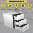 thumbnail image 2 of Yiwa Triple Access BBQ Drawers, Flush Mount Design with Stainless Steel Handles for Outdoor Kitchen Islands, 2 of 8