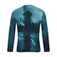 thumbnail image 4 of Blusas y camisas de manga larga con cuello redondo para hombre, blusas casuales de manga larga con cuello redondo, blusas estampadas, blusas de poliéster para hombre, 4 of 5