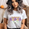 thumbnail image 2 of Registered Nurse T-Shirt for Women, Retro Colorful Graphic Tee, Ash, Size XL, 2 of 6
