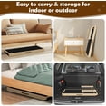 thumbnail image 6 of Dog Ramp for Couch, Bed or Car, Wooden 44" Long Pet Stairs for Small & Large Old Dogs & Cats, Hold up to 200lb, 5 Adjustable Height from 14.96" to 22", Portable Doggie Steps, Excellent Traction, 6 of 7