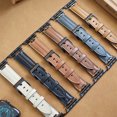 thumbnail image 6 of TECH CIRCLE for Apple Watch 42mm 44mm 45mm 49mm Leather Band Men Women, Vintage Genuine Wristband Replacement Strap for iWatch Ultra2 Ultra SE2 SE Series 9 8 7 6 5 4 3 2 1,Caramel, 6 of 6