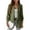 Army Green, variant on Women's Plus Size Career Wear Blazer Solid Color Long Sleeve Notched Lapel Open Front Business Jacket