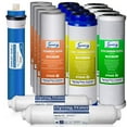 thumbnail image 1 of iSpring F15-75 5-Stage 75GPD Reverse Osmosis 2-Year Supply Filter Pack, Fits RCC7 RCC7P RCW7 15-Piece, 1 of 8