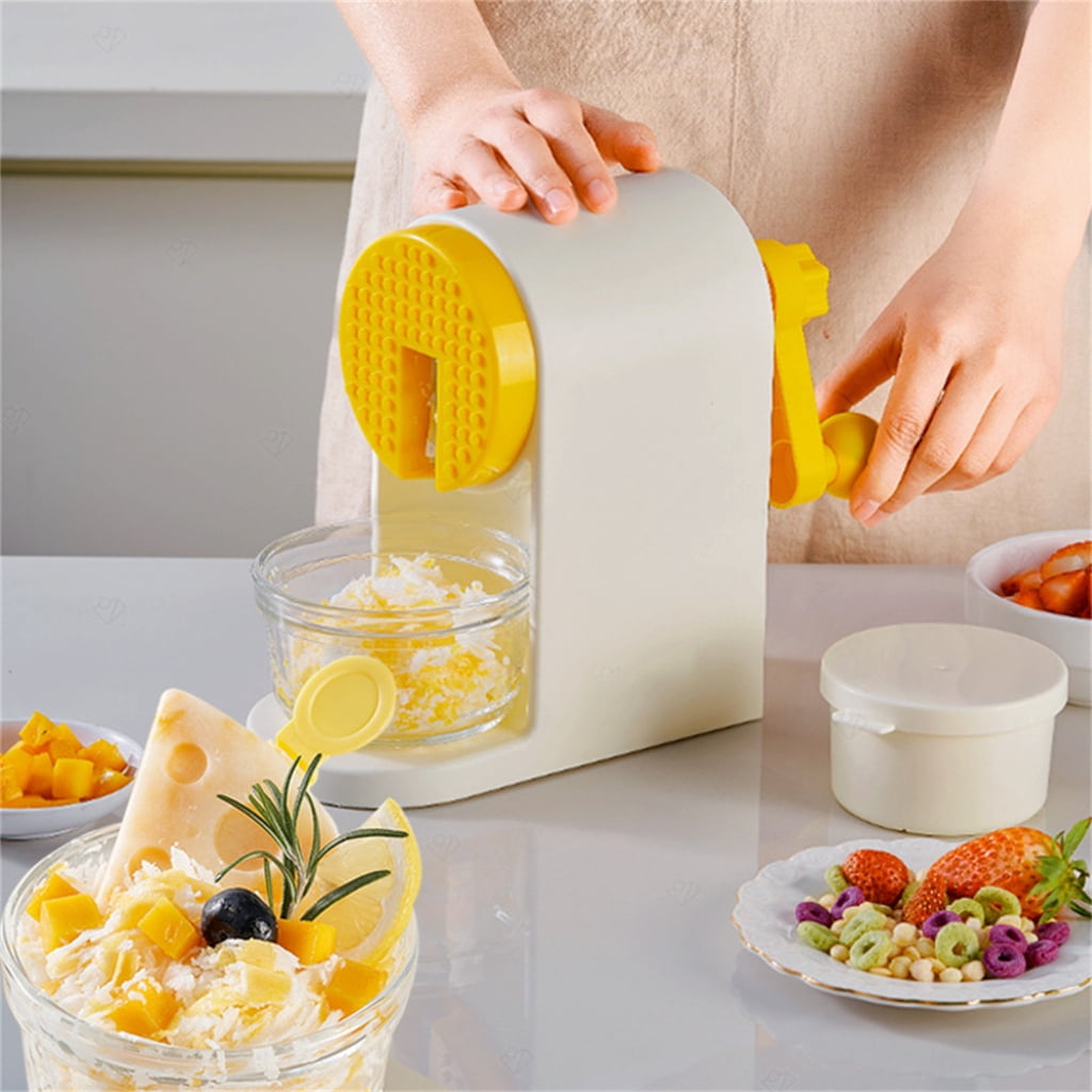 Manual Plastic Ice Grinder with Stainless Steel Shaving Blade For Daily Use
