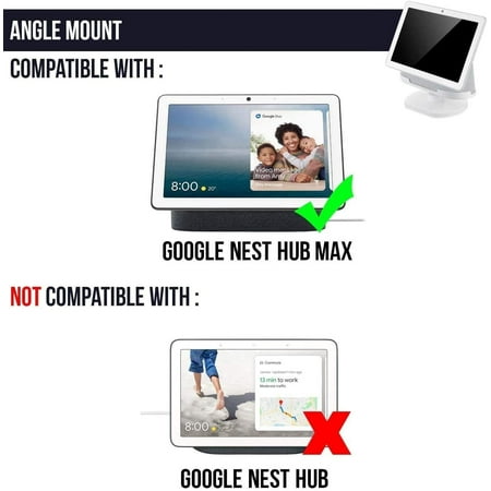 Wasserstein - Adjustable Stand for Google Nest Hub Max - Charcoal
