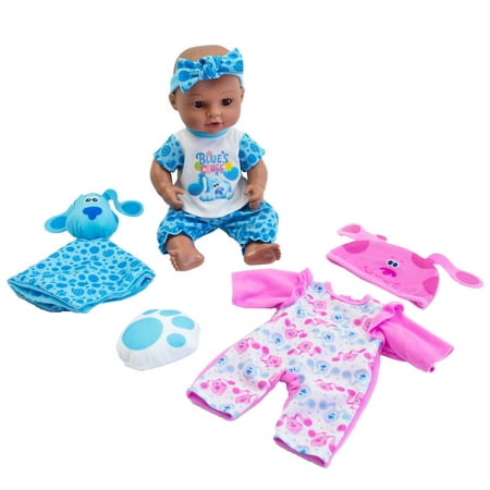 My Sweet Love Blue Clues & You Baby Play Set, Dark Skin Tone, 8 Pieces