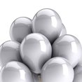 thumbnail image 1 of Globos de látex para decoración de baby showers felices, globos de fiesta (plata, 10 unidades), 1 of 4
