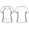 thumbnail image 5 of MED COUTURE Women Raglan Top, Color: Navy, Size: XL (8470-NAVY-XL), 5 of 5