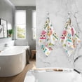thumbnail image 5 of Coolnut Kawaii Owls Patterned Hand Towels 2 PCS, Cotton Bath Towel for Drying Face Hands Body Decorative Water Absorbent Lightweight Towels for Bathroom Ktichen Travel Gym, 16"x28", 5 of 6