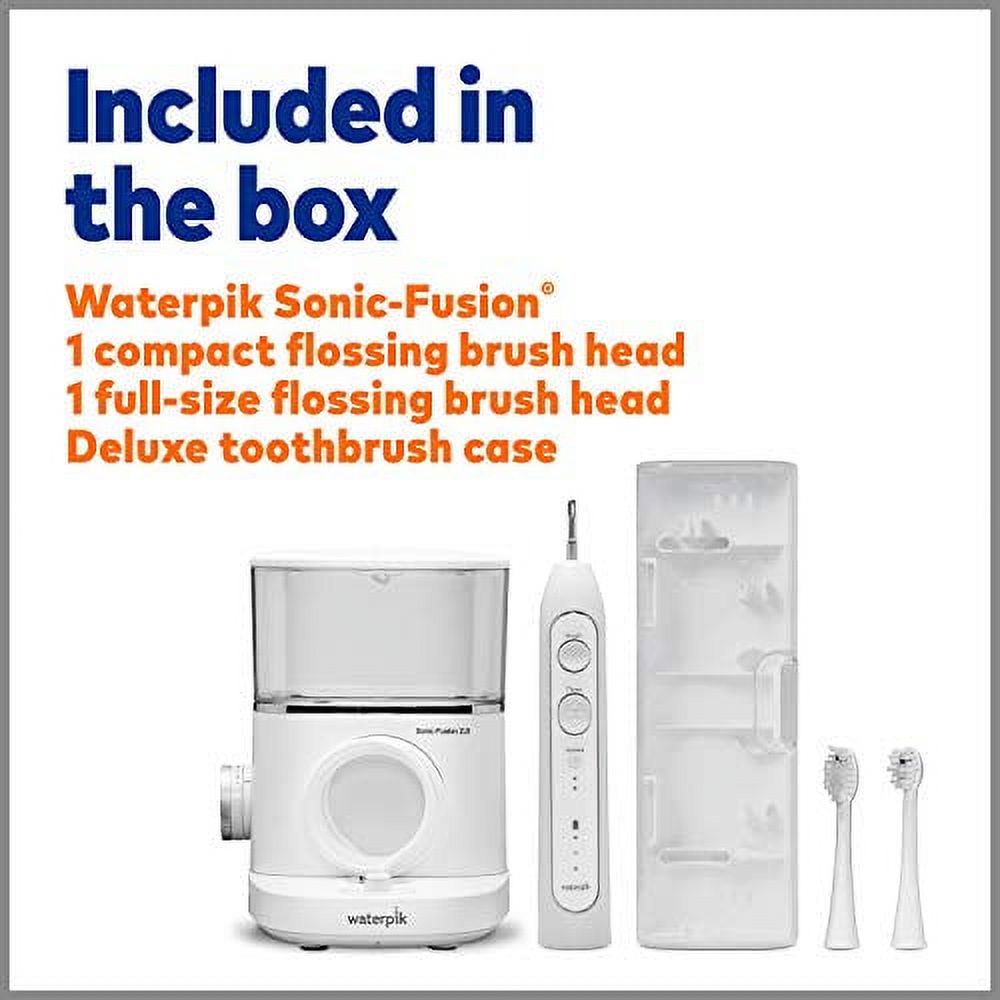 Waterpik Sonic-Fusion 2.0 Professional Flossing Toothbrush, Electric Toothbrush and Water Flosser Combo In One, White - image 2 of 11