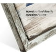 thumbnail image 2 of Leaves Wooden Wall Art Plant: Natural Botanical Print on Rustic Wood Artworks Painting Framed for Dinging Room (12”x 12”x 3 Panels), 2 of 6