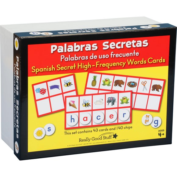 Really Good Stuff Palabras Secretas : Cartes Flash Espagnoles Haute Fréquence - Jeu Éducatif