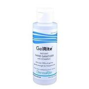 Dermarite Gelrite Instant Antiseptic Hand Sanitizer 4 Ounce - Case of 24 - Model 00104 by Dermarite Industries by Dermarite Industries