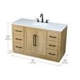 thumbnail image 7 of Elegant Kitchen and Bath 54 inch Single Bathroom Vanity in White, 7 of 7
