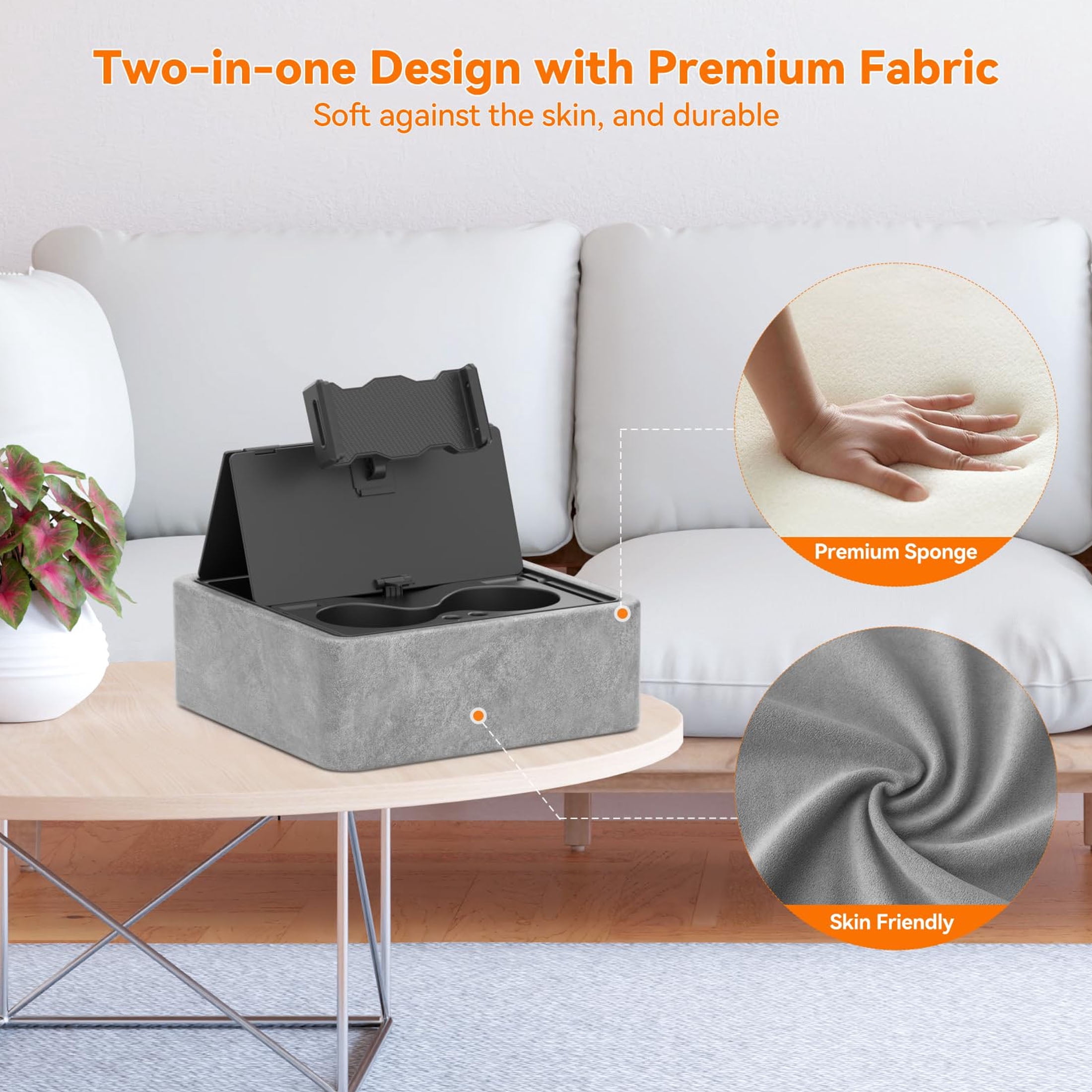 KDD Tablet Pillow Stand, iPad Tablet Stand 4.7'' to 12.9'' Foldable Adjustable 360°Rotating for Desk Bed Couch and Lap