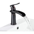 thumbnail image 1 of Robinet de Lavabo à Poignée Unique, Noir, 1 of 5