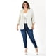 thumbnail image 5 of Blazer lino con líneas Roman Fashion /Tallas Extras, 2401 (Hueso líneas) beige 38, 5 of 6