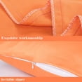 thumbnail image 5 of Zippered Satin Pillow Cases for Hair and Skin, Luxury Standard Hidden Zipper Pillowcases Set of 2, 20 x 26 Inches, Orange, 5 of 7