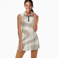 thumbnail image 2 of Beige abstract wavy pattern design Sports Dresses Women Tennis Dress Outdoor Badminton Golf Quick-Drying And Breathable Sports Dress, 2 of 4