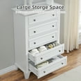 thumbnail image 6 of GymChoice 5 Drawer Dresser for Bedroom,48 Inch Tall Black Dresser with Large Drawer, 5 Drawer Storage Organizer Dresser for Nursery,Living Room, Hallway,Entryway, 6 of 9