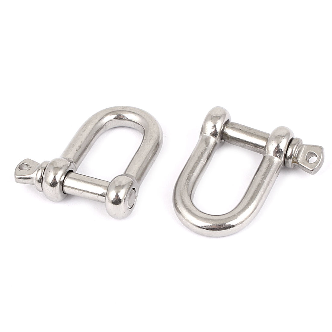 Stainless Steel Wire Rope Fastener Bow D Shackles Silver Tone 4PCS 602451314257 