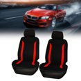 thumbnail image 1 of Protector 4pcs Set Car Auto  Head Rest Covers Protectors Universal AccessoryRed Black, 1 of 8