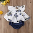 thumbnail image 3 of Bébé Filles Floral Tops Manches Courtes Shorts 2pcs Été Mignon Tenues, 3 of 6