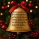 thumbnail image 1 of Campanas Decorativas Adorno colgante para árbol de Navidad dorado con versículo bíblico grabado para decoración navideña (pieza única) Rkxzt, 1 of 8