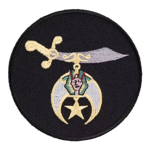 Round Black Shriners Patch, Shriners International Patches