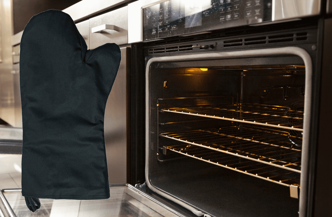 OvenGuard 24" Oven Mitts, Burn & Steam Protection, 500 Degree Temp Rating, Black, Rough Finish on Hand for Grip, Sold by Pair