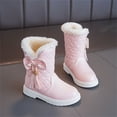 thumbnail image 6 of LvhaoGJOB Girls' Faux Fur Lined Snow Boots with Non-Slip Sole and Warm & Cozy, 6 of 7