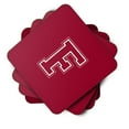thumbnail image 2 of Letter F Initial Monogram - Maroon and White Foam Coaster Set of 4, 2 of 3