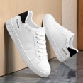 thumbnail image 4 of Men's Low-Top Skate Sneakers - Upper & PVC Sole Suitable for Campus, Travel, Gym - Minimalist Round Toe Lace-Up Shoes, Cushioned Comfortable Sole for Skateboarding,, Casual Attire - All- Versatile, 4 of 6