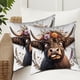 thumbnail image 5 of Herunwer Highland Cow Throw Pillow Covers Decorative Throw Pillows Cow Decor for Bedroom Decor Highland Cow Bedding Soft Flannel Fluffy Couch Pillow Covers, 5 of 6