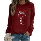 thumbnail image 2 of Sudaderas con Cuello Redondo para Mujer Sudaderas con Estampado de Copa de Vino Tinto de Manga Larga ANGGREK Otros, 2 of 6